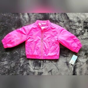 New baby girl spring pink Bomber Jacket, size 12 m, 18 m, 3t